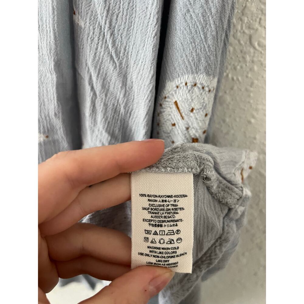 Free People Key Hole Gauze Swing Tank Tunic Size Large - Picture 5 of 5